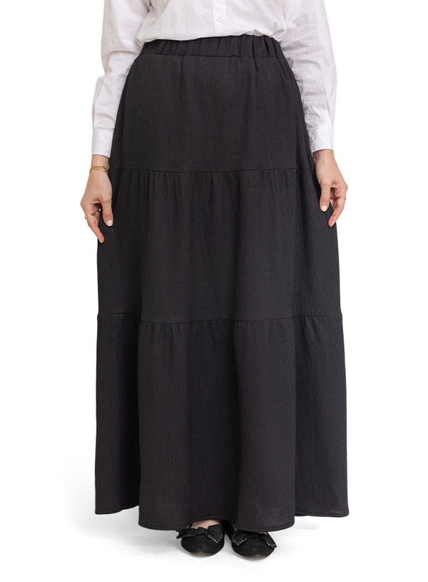 Black Crochet Skirt - Khotwh